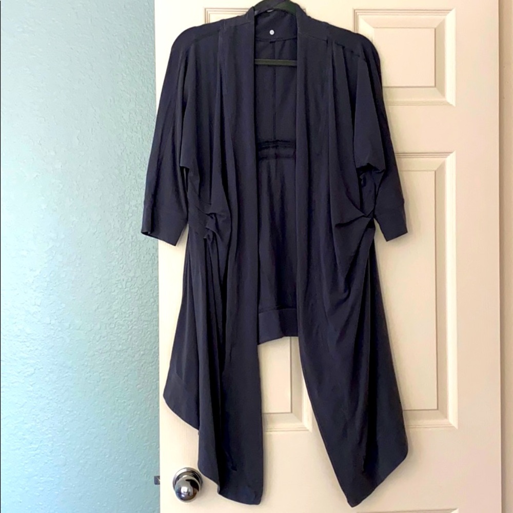 lululemon athletica deep navy waterfall draped cardigan